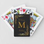 Elegant Customised Monogrammed Playing Cards
