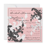 Elegant Damask Floral Bridal Shower Invitation