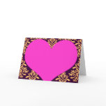 Elegant Damask Heart for Your Valentine Card