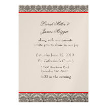 Elegant damask Invitation invitations
