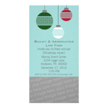Elegant Damask Ornament Corporate Party Invite Picture Card