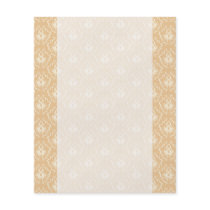 Elegant damask pattern. Beige and cream. Flyers
