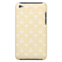 Elegant damask pattern. Light gold colour. iPod Case-Mate Case