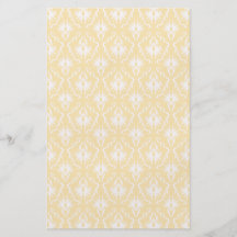 Elegant damask pattern. Light gold colour. Flyer Design