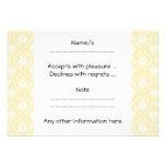 Elegant damask pattern. Light gold colour. Personalized Announcement