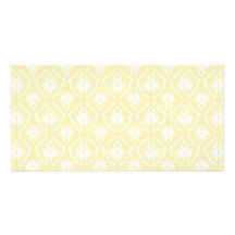 Elegant damask pattern. Light gold colour. Photo Card