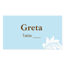 Elegant Damask Table Place Card Holders Business Card Template