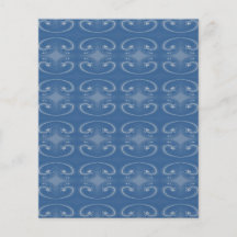 Elegant Dark Blue Swirls Pattern. Flyer