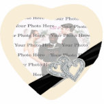 Elegant Diamond Black Ribbon Photo Frame photo sculptures