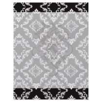 elegant diamond damask black white flyer design