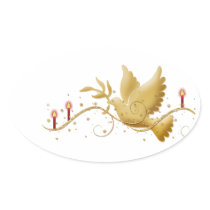 Elegant dove peace gold white