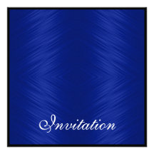 Elegant Events Cobalt Blue Pattern Black Invitation