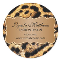 Elegant Faux Leopard Fur Stickers