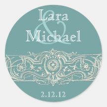 Elegant Filigree Personalised Stickers