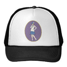 Elegant flapper deco ladies trucker hat