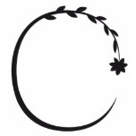ELEGANT FLORAL C MONOGRAM BLACK photo sculptures