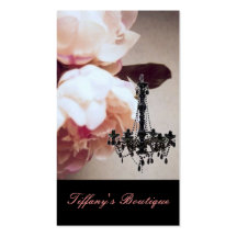 Elegant Floral Chandelier Boutique business Cards