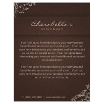 Elegant Floral Linen Salon Spa Brown Beige