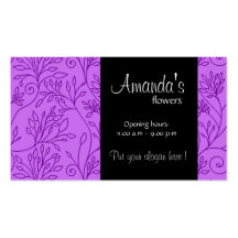 Elegant floral purple Business Card