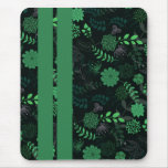 Elegant Floral Stripes Mousepad