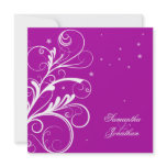 Elegant Floral Swirl Wedding & Party Invitation