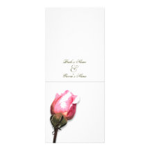 Elegant floral wedding pink rose personalized invitation