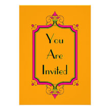 Elegant Flourish Frame Personalised Announcement