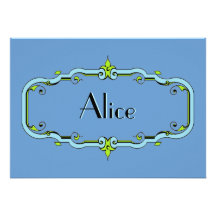 Elegant Flourish Frame Personalised Announcements