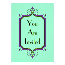 Elegant Flourish Frame Personalised Invitation