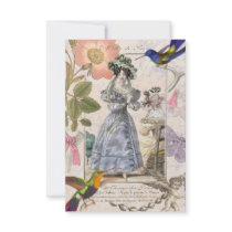Elegant French Vintage Paris Bridal Shower Custom Announcements