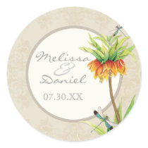 Elegant Fritillaria n Dragonfly Favour Gift Sticke