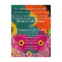 Elegant Gerber Daisy Wedding Invitation Swirls postcards