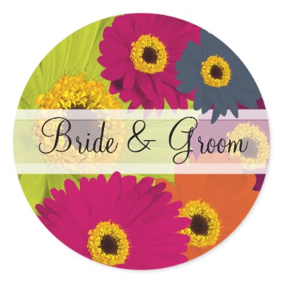 Gerber Daisy Wedding Programs on Daisy Wedding Border