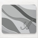 Elegant Glass Monogram Letter A Mousemats