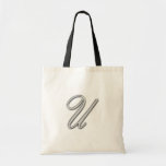 Elegant Glass Monogram Letter U Bag