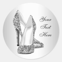Elegant Glitter High Heel Shoe Stickers