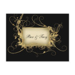 Elegant gold and black swirl design - customise it postcards