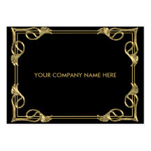 Elegant gold black business card