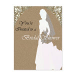 Elegant Gold Bridal Shower Post Card