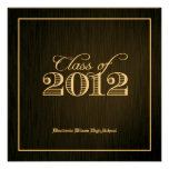 Elegant Gold Class of 2012 Invites