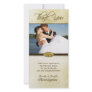 Elegant gold diamond wedding thank you photocard