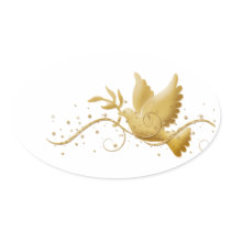 Elegant gold dove of peace