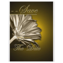 Elegant Gold Floral  Save the Date Custom Flyer