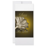 Elegant Gold Floral  Save the Date Full Color Rack Card