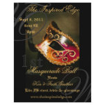 Elegant Gold Masquerade Ball Party Event Flyer