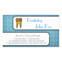 Elegant gold teeth dentist dental business card