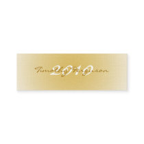 Elegant gold white graduation name card