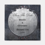 Elegant Gothic Cobwebs Save The Date Wedding Magnet