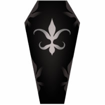 Elegant gothic coffin photo cutouts