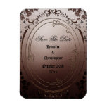 Elegant Gothic Save The Date Wedding Rectangle Magnet